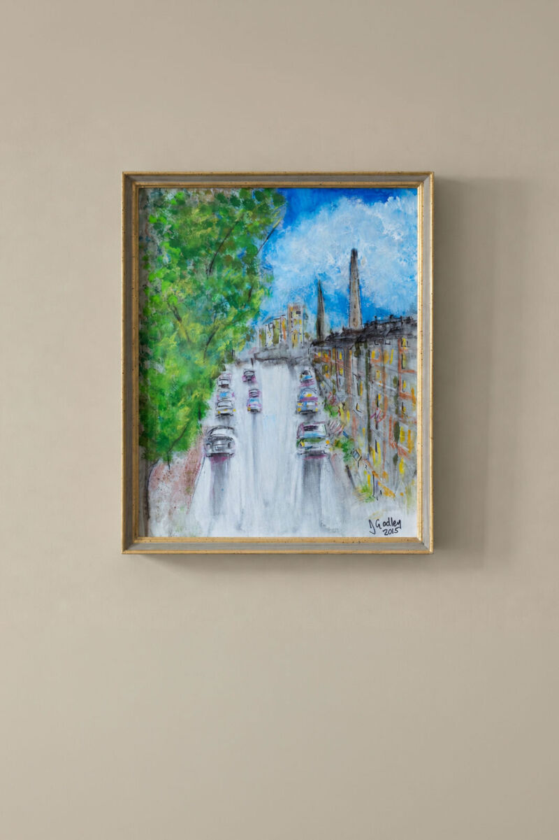 Painting of street scene