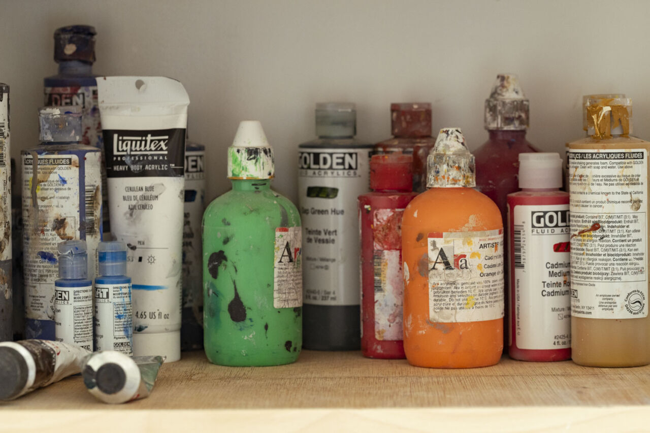 Supplies on a shelf