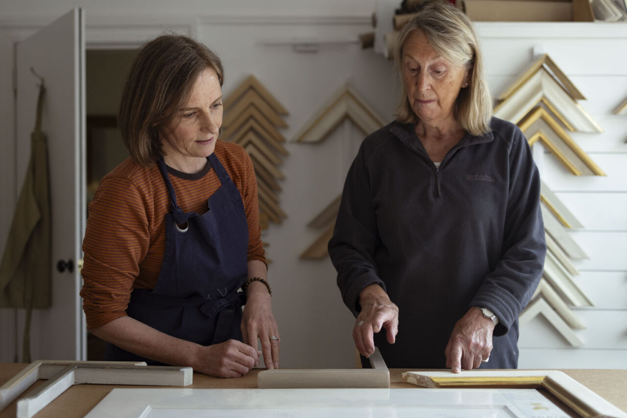 Shirly and Lucy working